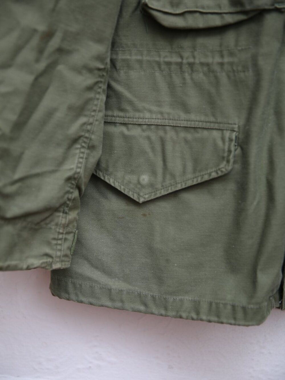 Vintage 1974 US Army M-65 Field Jacket by John Ownbey Co. Medium Short Brass Zip - Picture 12 of 14